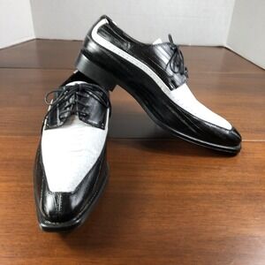 Antonio Cerrelli Elite Dress Shoes Men's Black & White 8.5 EUC Wedding Prom